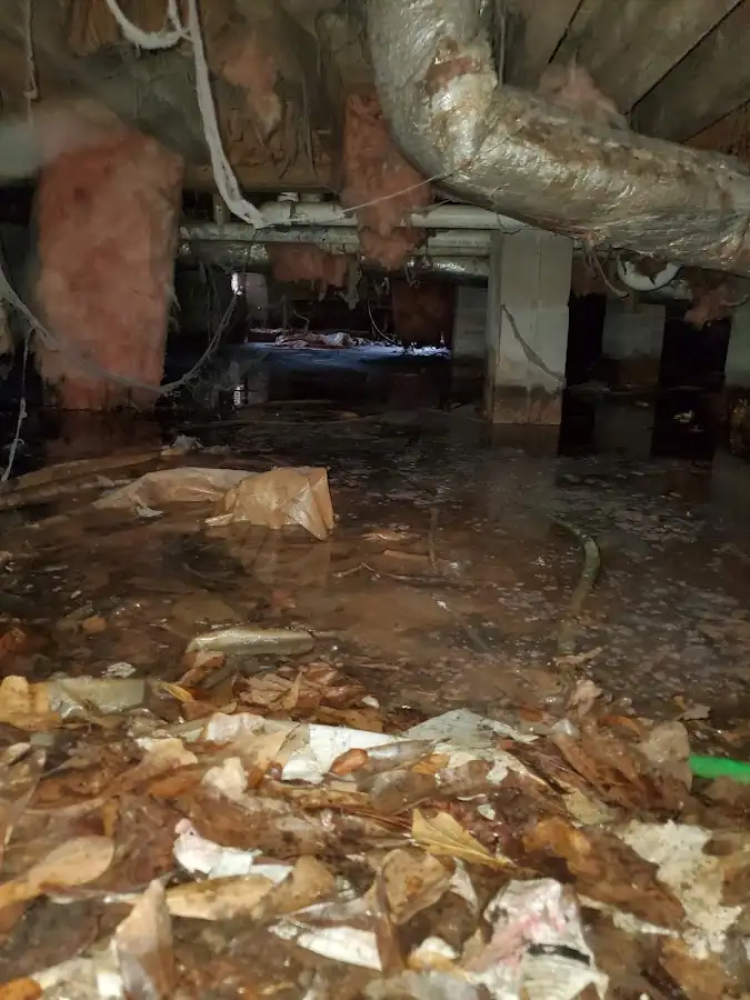 Crawl space flood assessment for Commercial Water Damage Restoration in Watervliet
