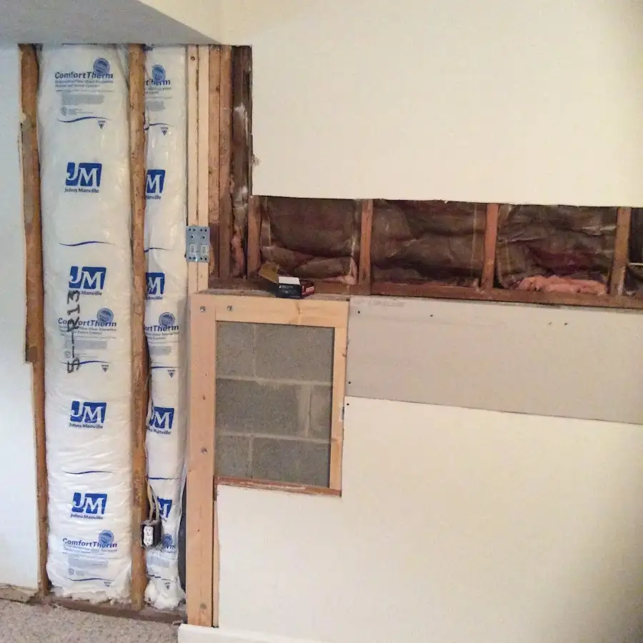 Wall insulation replacement during Contents Cleaning & Restoration in Watervliet